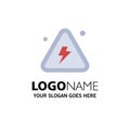 Combustible, Danger, Fire, Highly, Science Business Logo Template. Flat Color Royalty Free Stock Photo