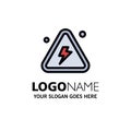 Combustible, Danger, Fire, Highly, Science Business Logo Template. Flat Color Royalty Free Stock Photo