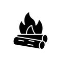 Combustible materials black icon concept. Combustible materials flat vector symbol, sign, illustration.