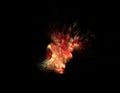 Combustion on black background, fractal rendered illustration Royalty Free Stock Photo