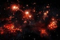 Combustion of meteorites in deep space.