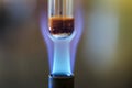 Combustion reaction with sucrose Royalty Free Stock Photo