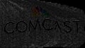 Comcast logo on waving digital flag. Editorial 3d rendering
