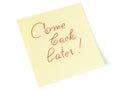 Come back later Royalty Free Stock Photo