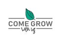 Come grow with us. Banner for a recruitment ad, heading. Recruitment, teamwork and personal growth concept