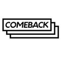 Comeback stamp on white Royalty Free Stock Photo