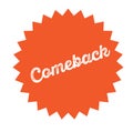 Comeback stamp on white Royalty Free Stock Photo