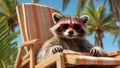 comedian creative raccoon poster design happy travel travel marine fun ocean nature