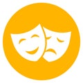 Comedy and drama face mask icon Royalty Free Stock Photo