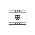 Comedy icon. Cinema element icon. Premium quality graphic design. Signs, outline symbols collection icon for websites, web design, Royalty Free Stock Photo