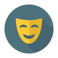 Comedy mask flat icon