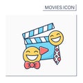 Comedy movie color icon