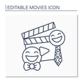 Comedy movie line icon