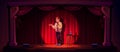 Comedy show, stand up, open mic comedian on stage Royalty Free Stock Photo