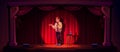 Comedy show, stand up, open mic comedian on stage