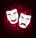 Comedy and tragedy theatre masks