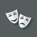 Comedy and tragedy theatrical masks Royalty Free Stock Photo