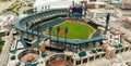 Comerica Baseball Stadium in Detroit aerial view - home of the Detroit Tigers - DETROIT, USA - JUNE 13, 2023