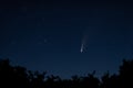 Comet Neowise on the nightsky over Kiel in Germany