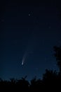 Comet Neowise on the nightsky over Kiel in Germany