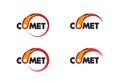 Comet flame burning up for business logo