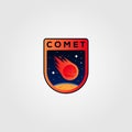 Comet meteor logo vector icon illustration design