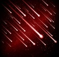 Comet meteor shower background