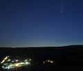 Comet Neowise over the Lancashire countryside