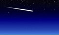 Comet in the night starry blue sky Royalty Free Stock Photo