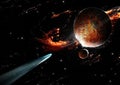 Comet planet Royalty Free Stock Photo