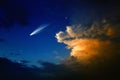 Comet in sky