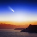 Comet in sky