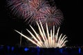 Comets and Colorful Chrysanthemums Fireworks Over Rowing Canal