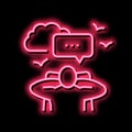 comfort people value neon glow icon illustration