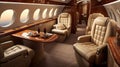 comfort private jet interior Royalty Free Stock Photo