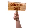 Comfort zone wooden sign Royalty Free Stock Photo