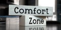 Comfort, zone - words on wooden blocks Royalty Free Stock Photo