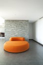 Comfortable armchair orange