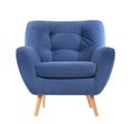 Comfortable armchair on white background. Interior element