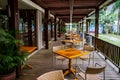 Comfortable balcony dining area