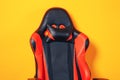 Comfortable black and red eco-leather computer chair Royalty Free Stock Photo