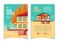 Comfortable cottage ad brochure vector template