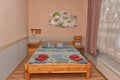 Comfortable double bed in the bedroom