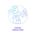 Comfortable dress code concept icon