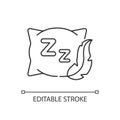 Comfortable and fresh pillow linear icon