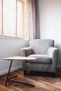 Comfortable grey armchair Royalty Free Stock Photo