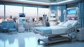 The Comfortable Hospital Bed. Generative AI Royalty Free Stock Photo