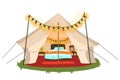 Comfortable marquee with conveniences