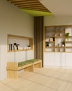 Comfortable minimal Scandinavian waiting room or relaxing space interior design Royalty Free Stock Photo