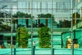 Comfortable office building view through the glass wall Royalty Free Stock Photo